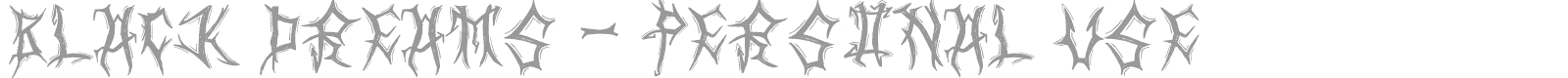 Black Dreams font preview